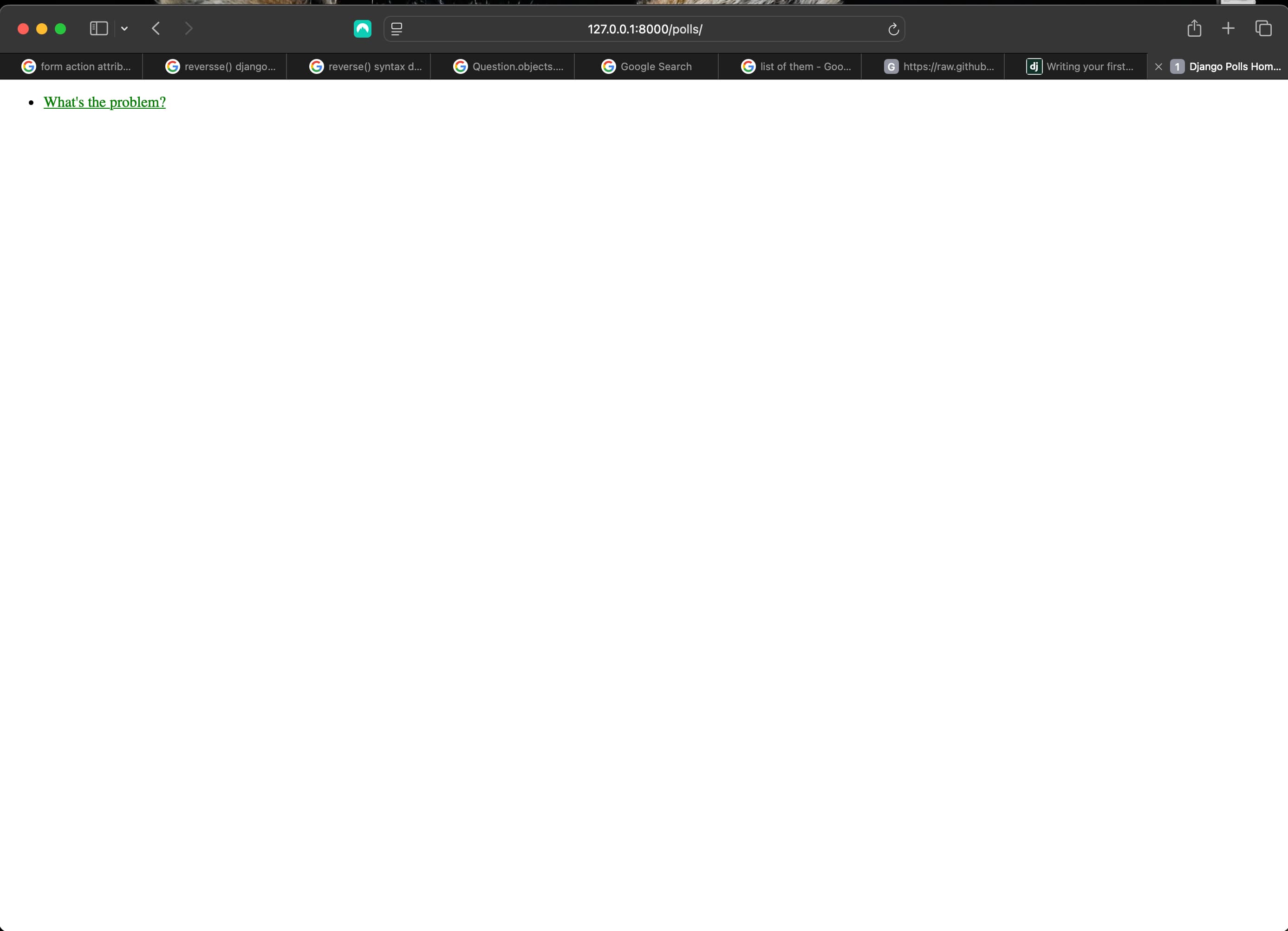 Result of adding a static directory and style.css file