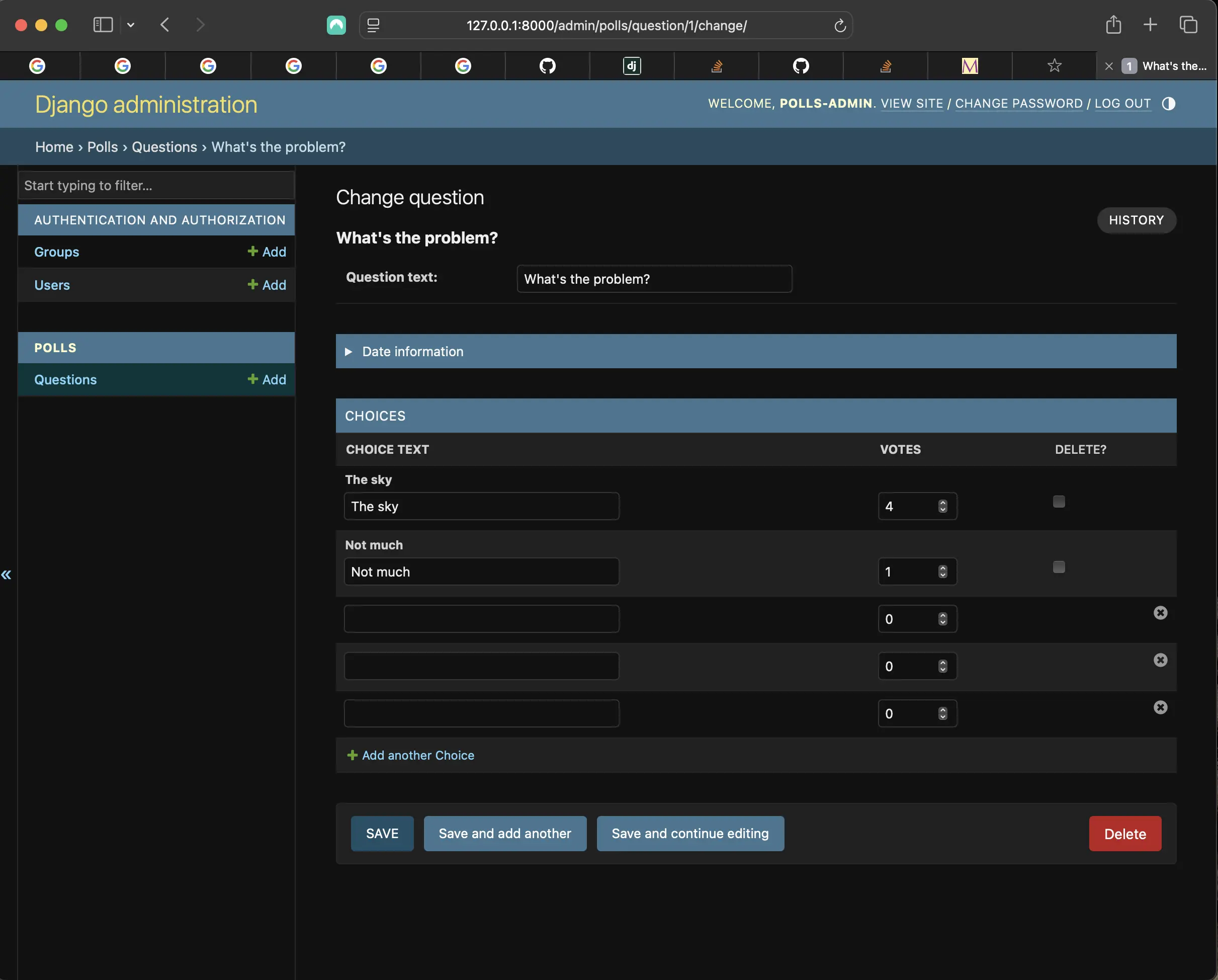 Tabular ChoiceInline