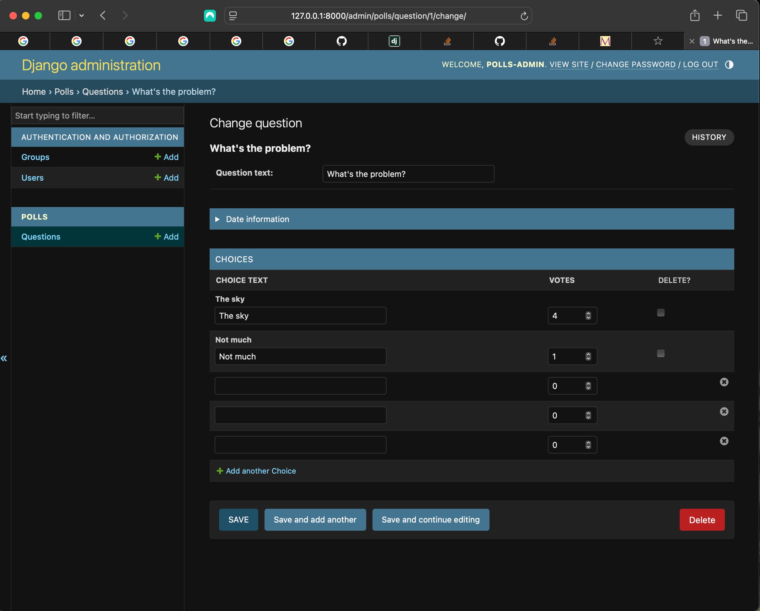 Tabular ChoiceInline