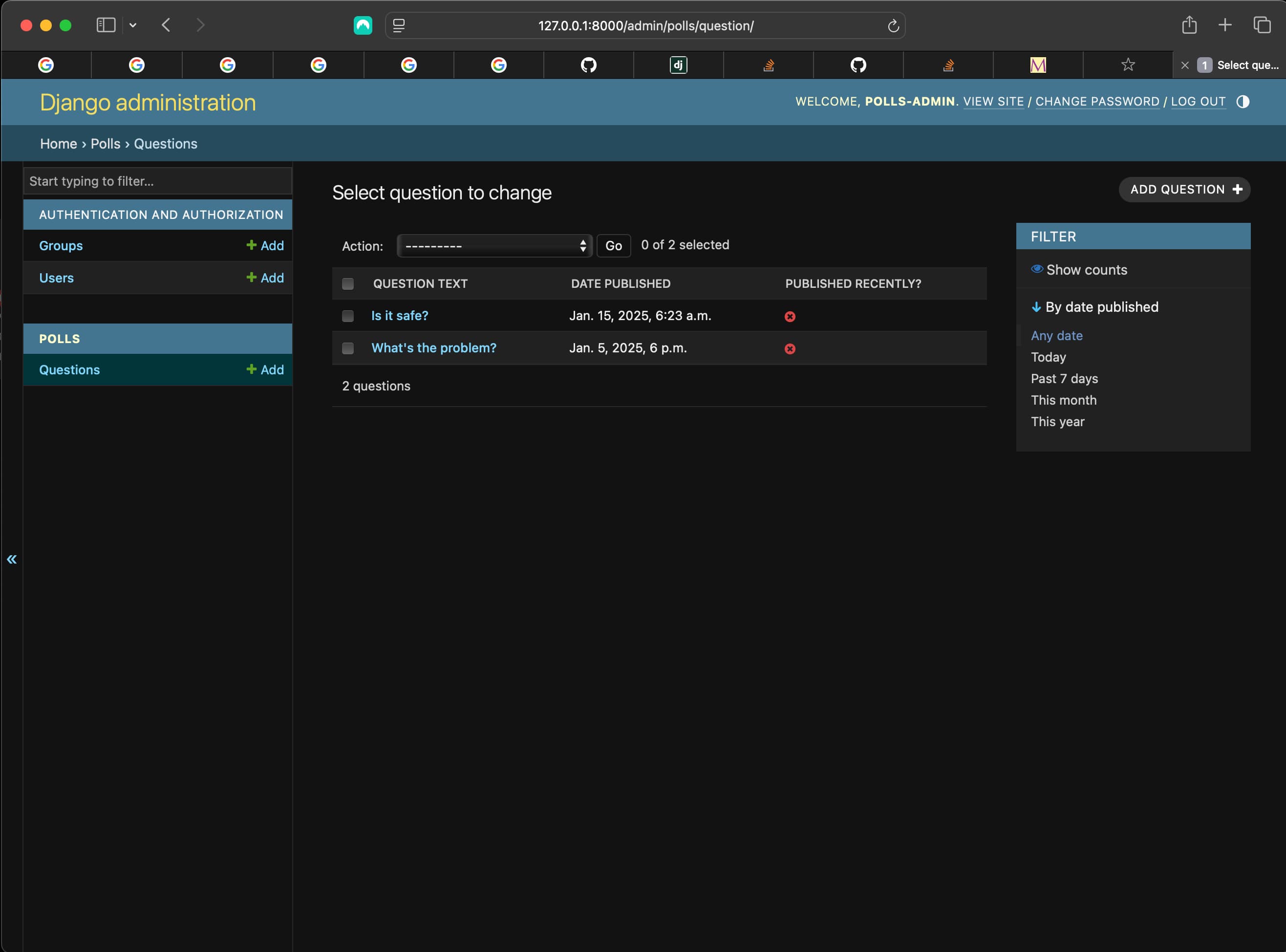 Adding pub_date list_filter