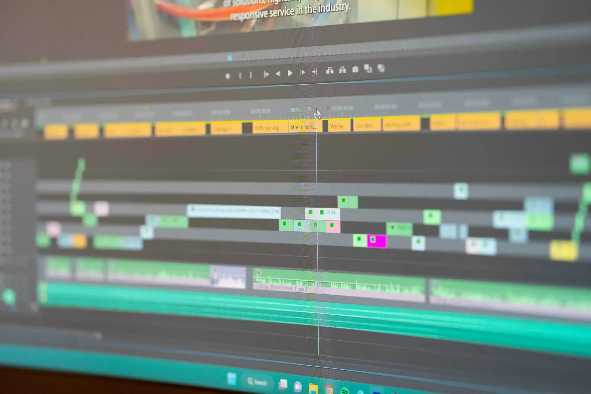 Video edit timeline Adobe premiere pro