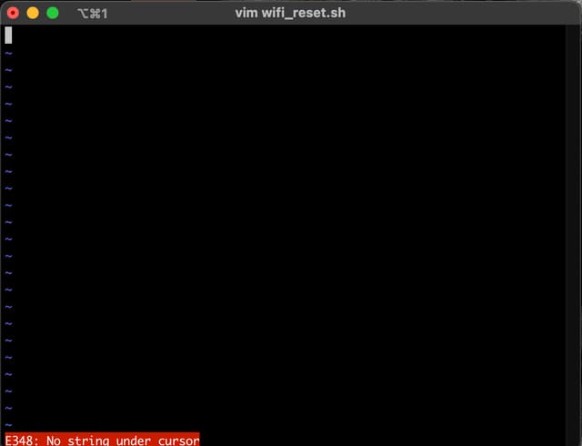 Enabling content insertion inside the VIM editor on macOS when skipping the insert command