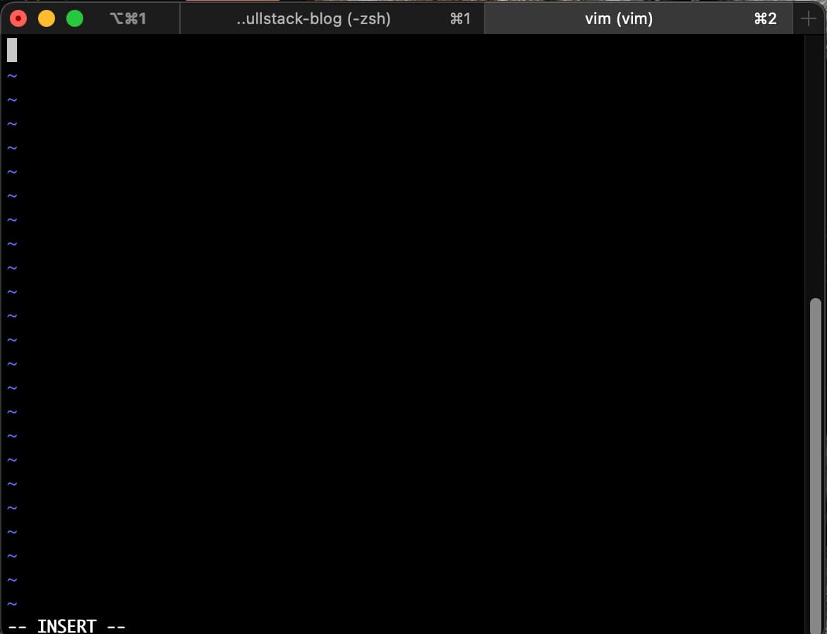 insert mode in VIM