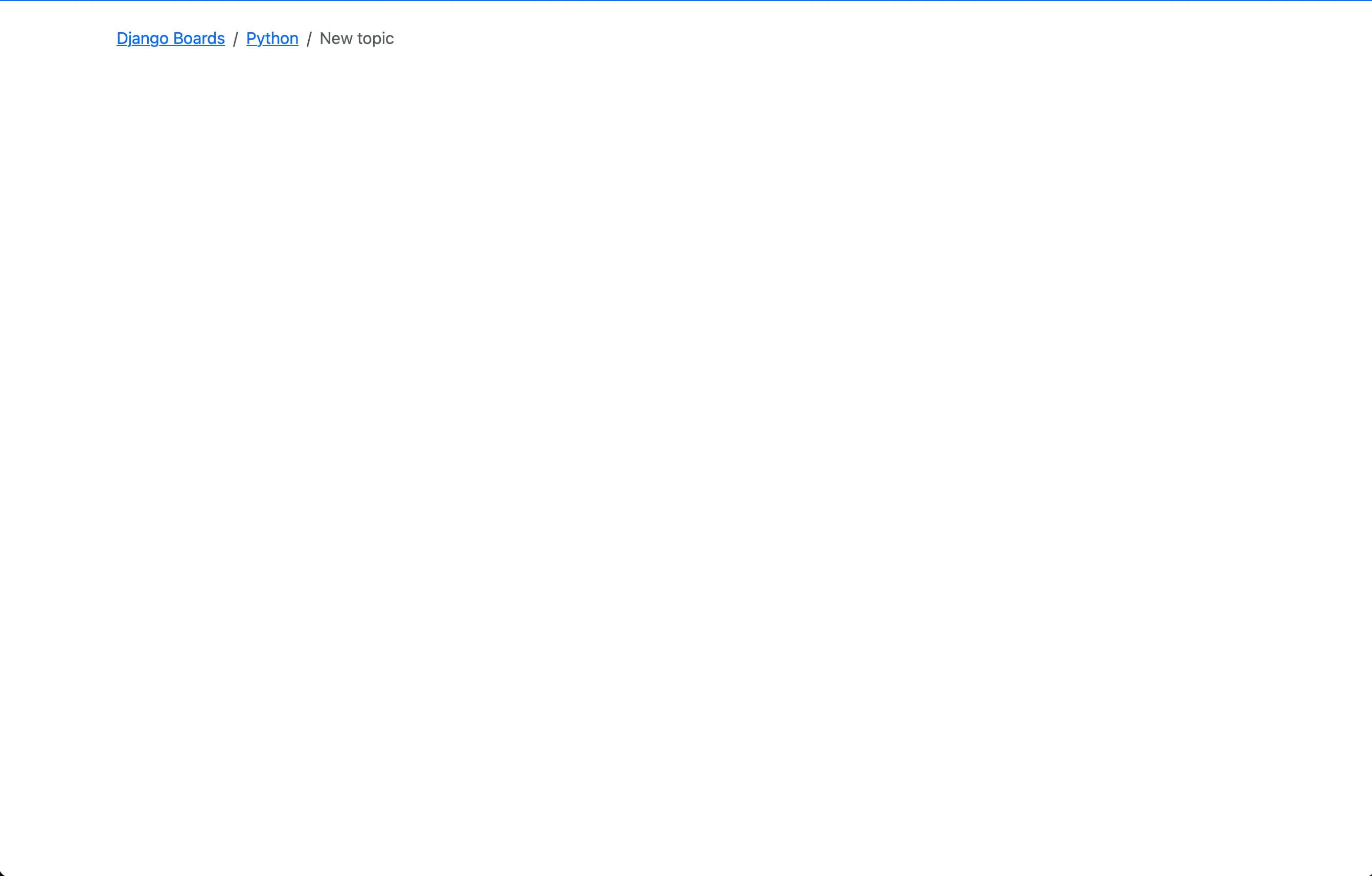new_topic.html in the browser