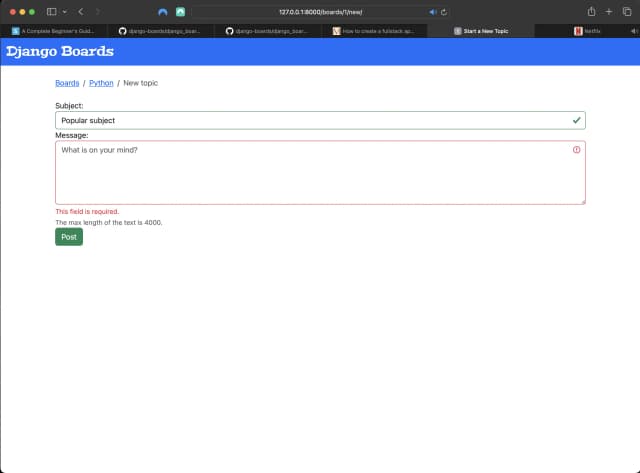 How to create a fullstack application using Django and Python Part 14