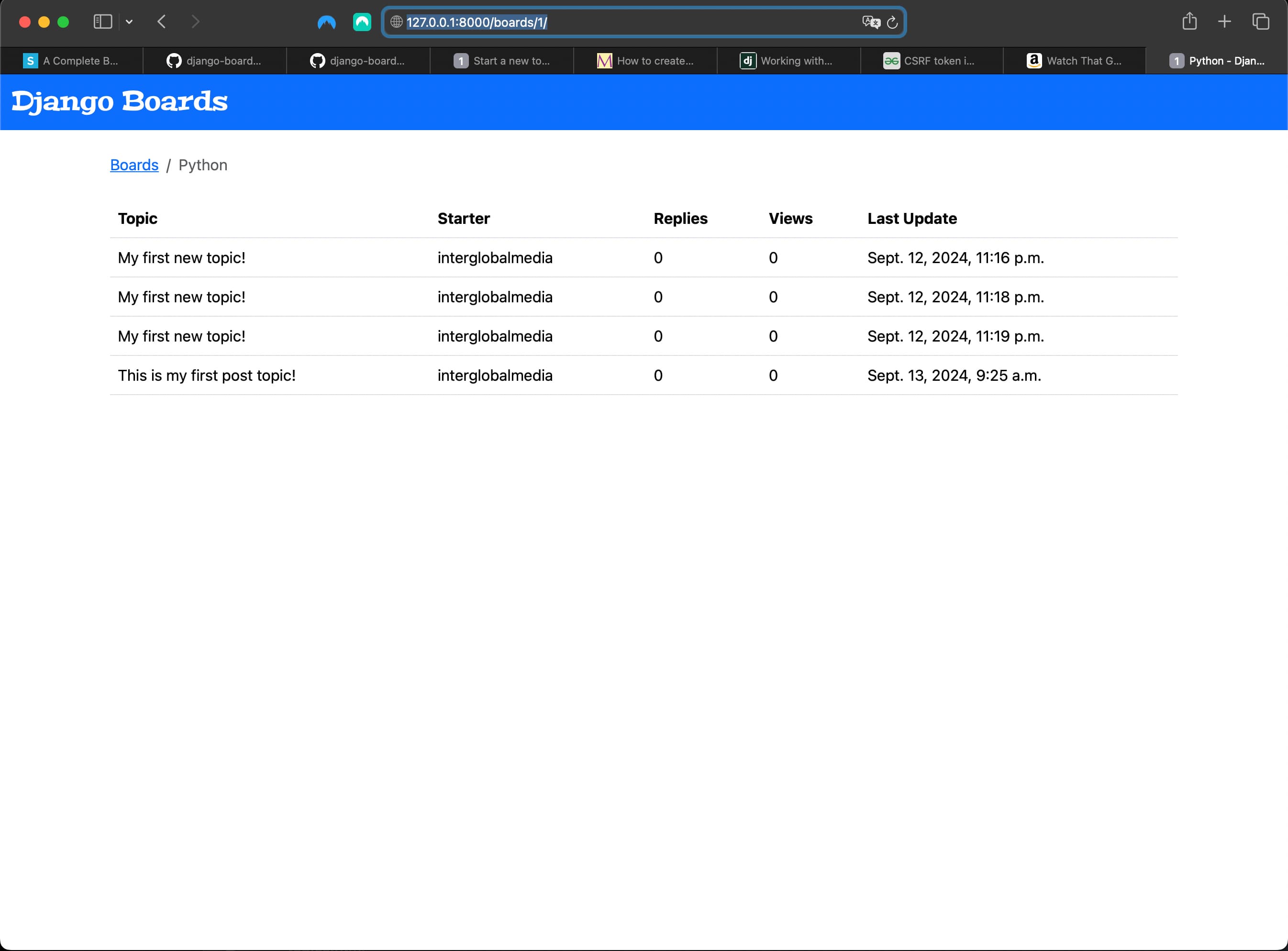 Including a listing of all (post) topics for a given board