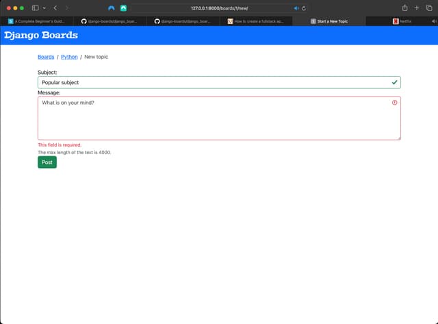 How to create a fullstack application using Django and Python Part 14