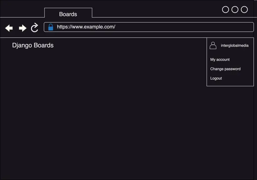 index/homepage for logged in user view