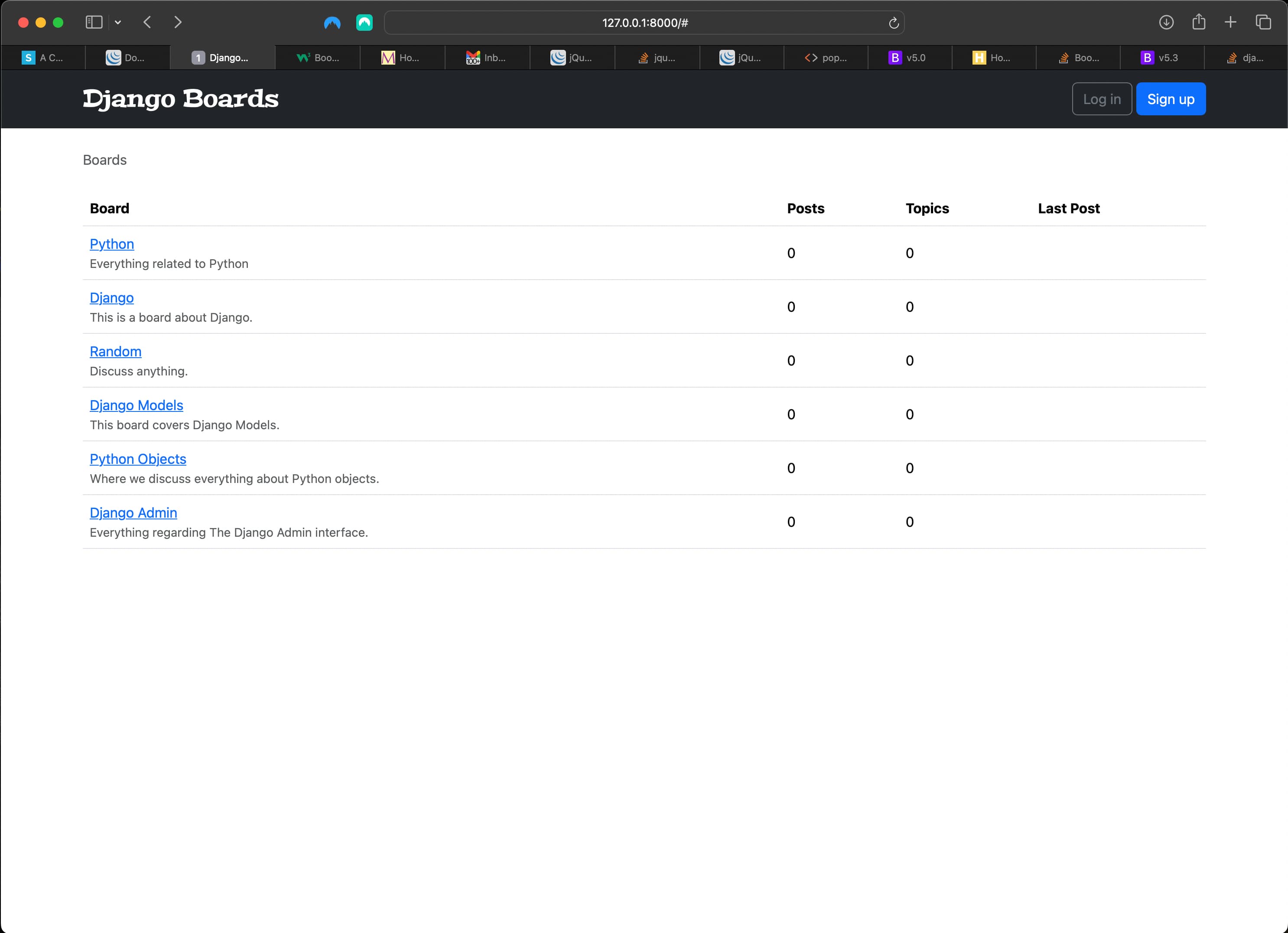 Updated index/home page including only Login and Sign up buttons when user logs out
