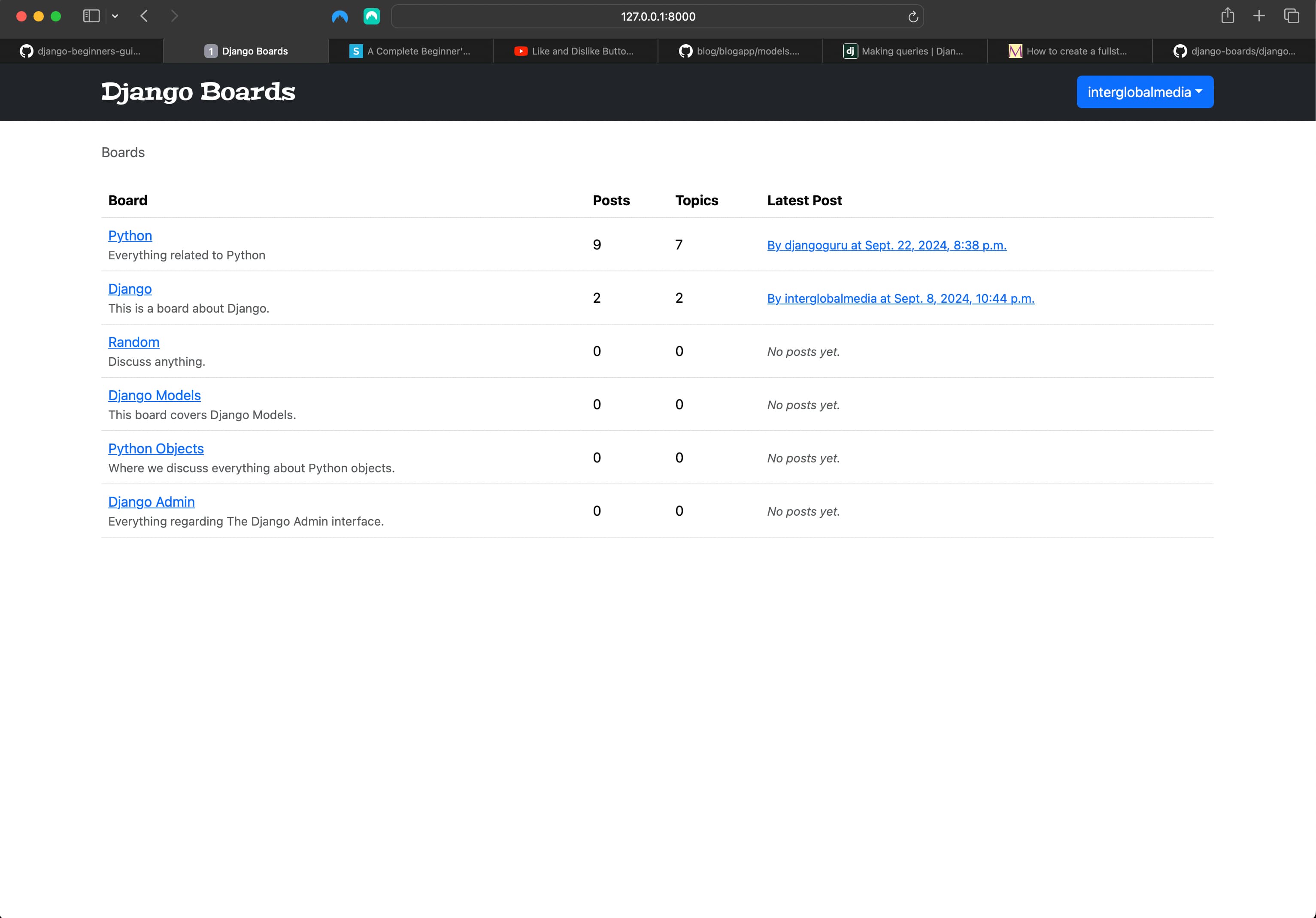 Adding the posts count, topics count, and last post to the index/home view approach 2