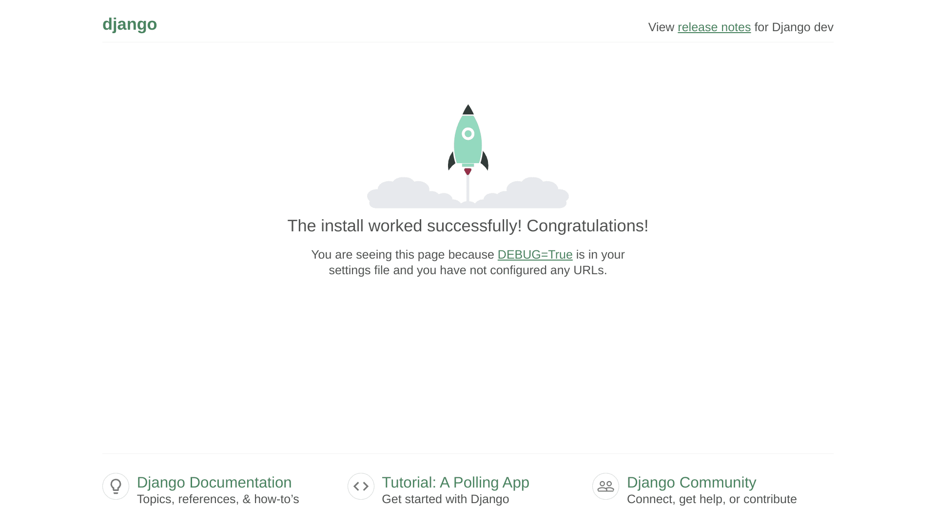 Running the Django development server