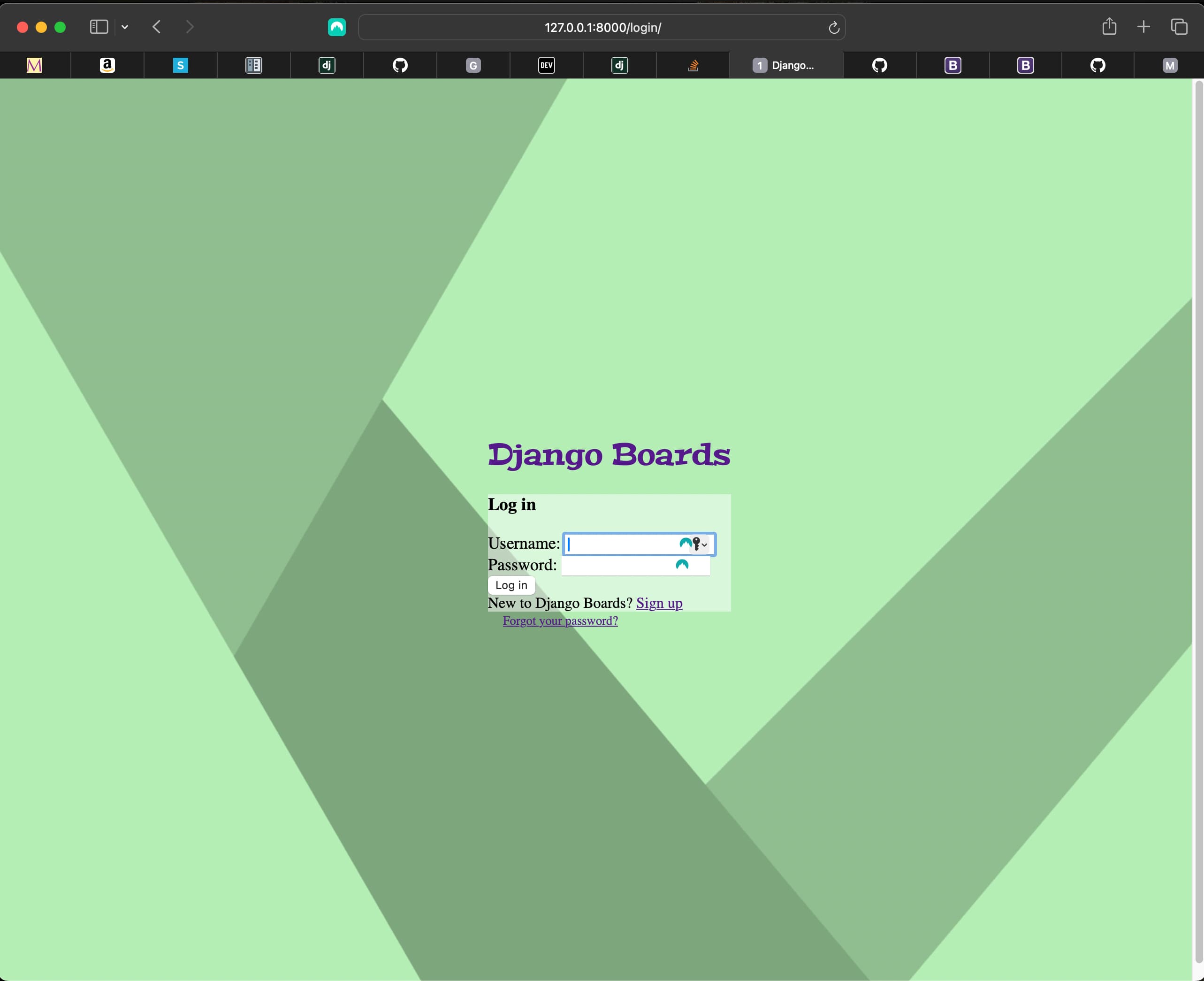 Broken login page styling