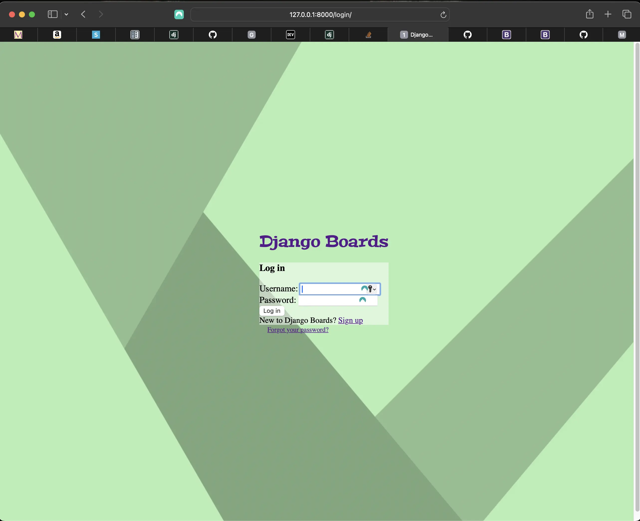 Broken login page styling