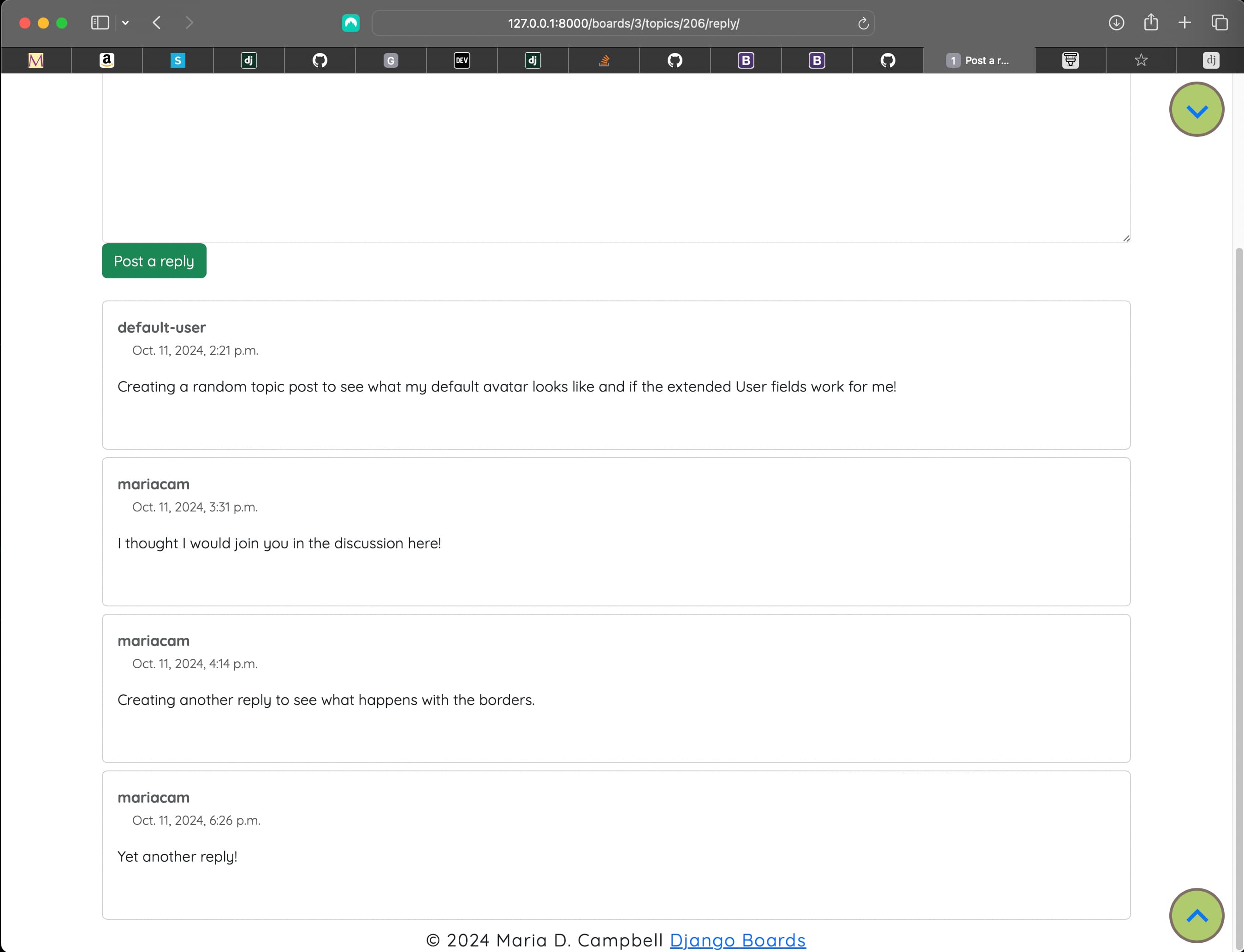 Current reply_topic.html containing all replies to a viewed_topic