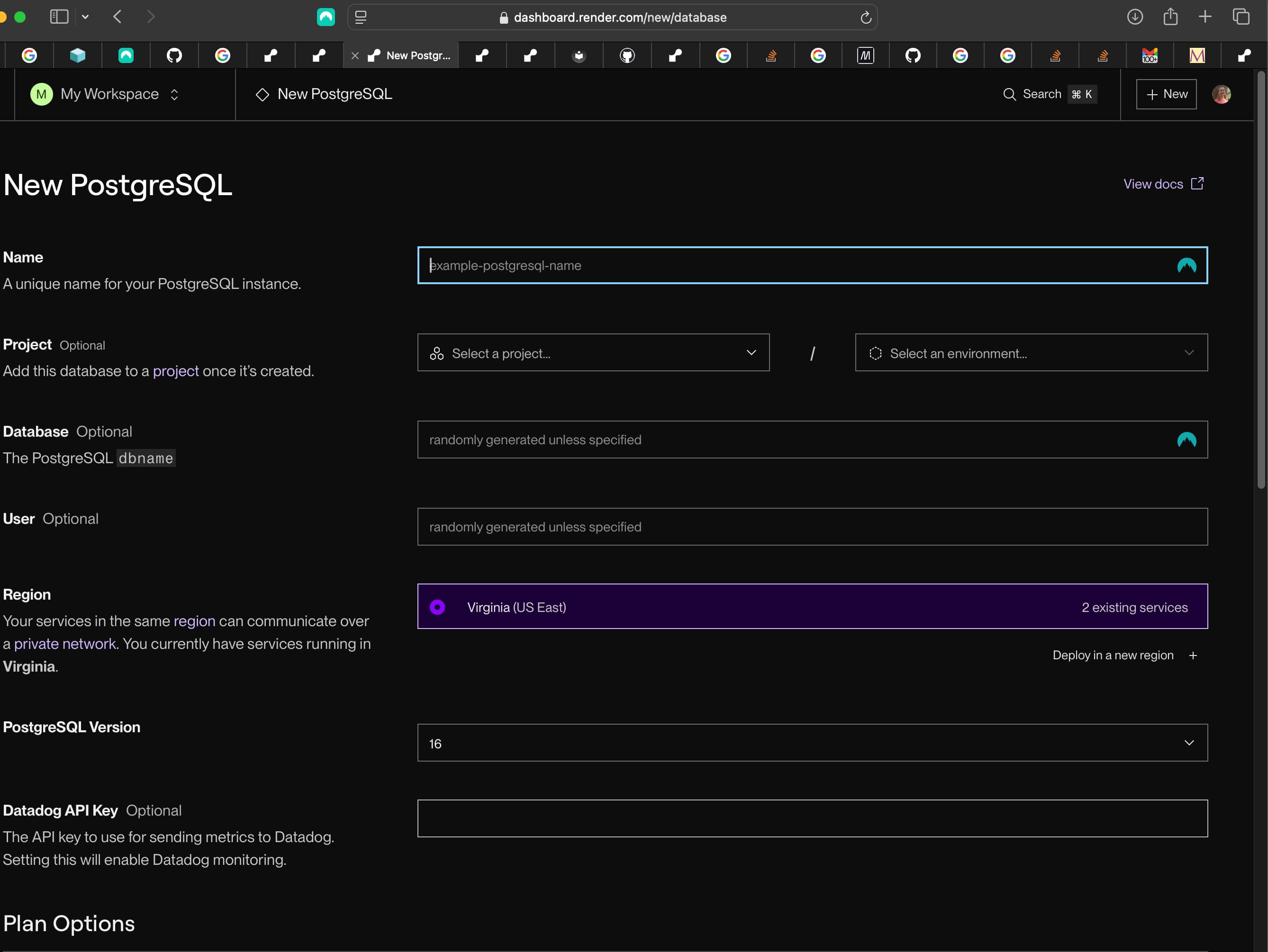 Configuring the PostgreSQL managed database service part 2 screenshot