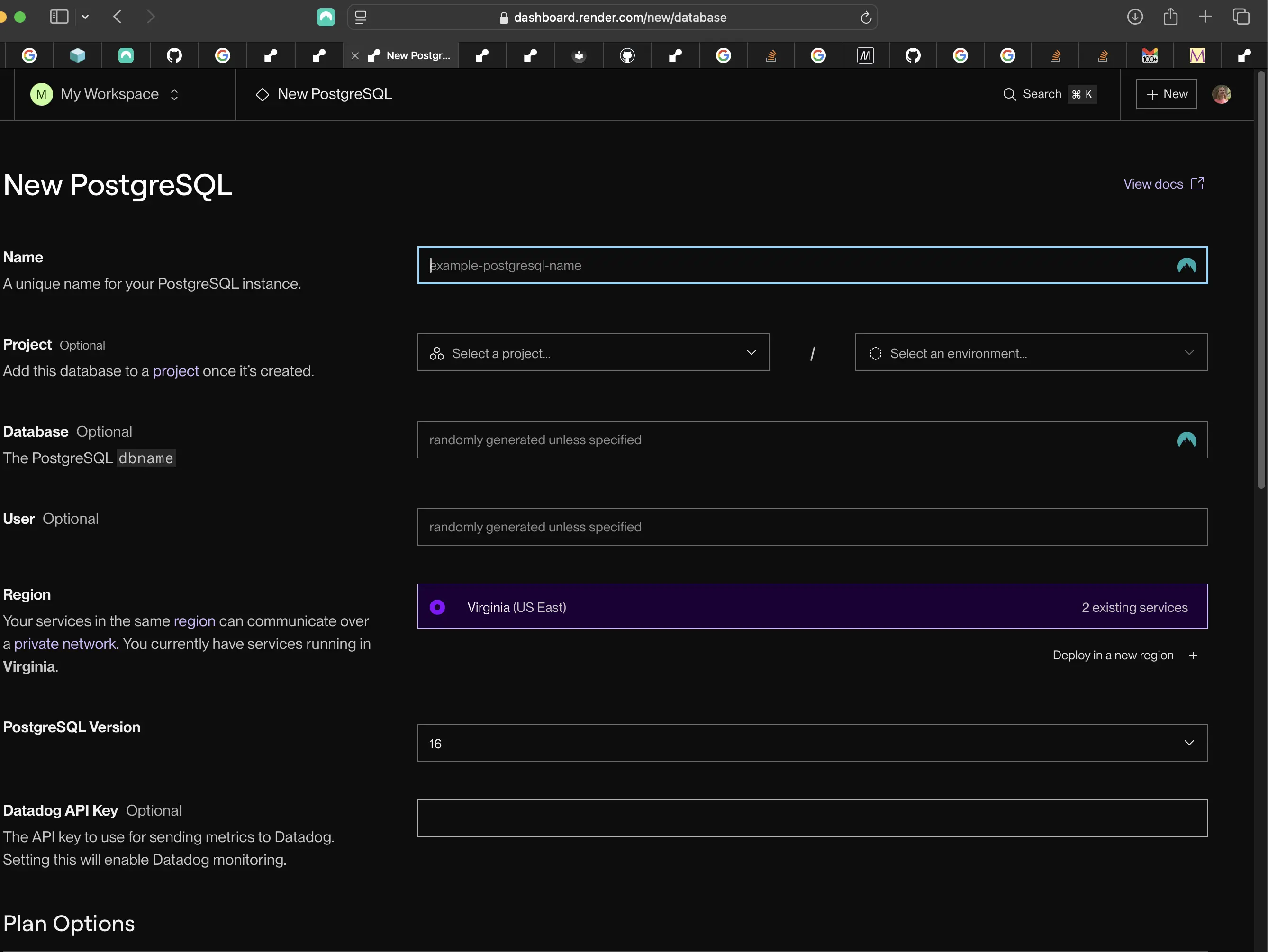 Configuring the PostgreSQL managed database service part 2 screenshot