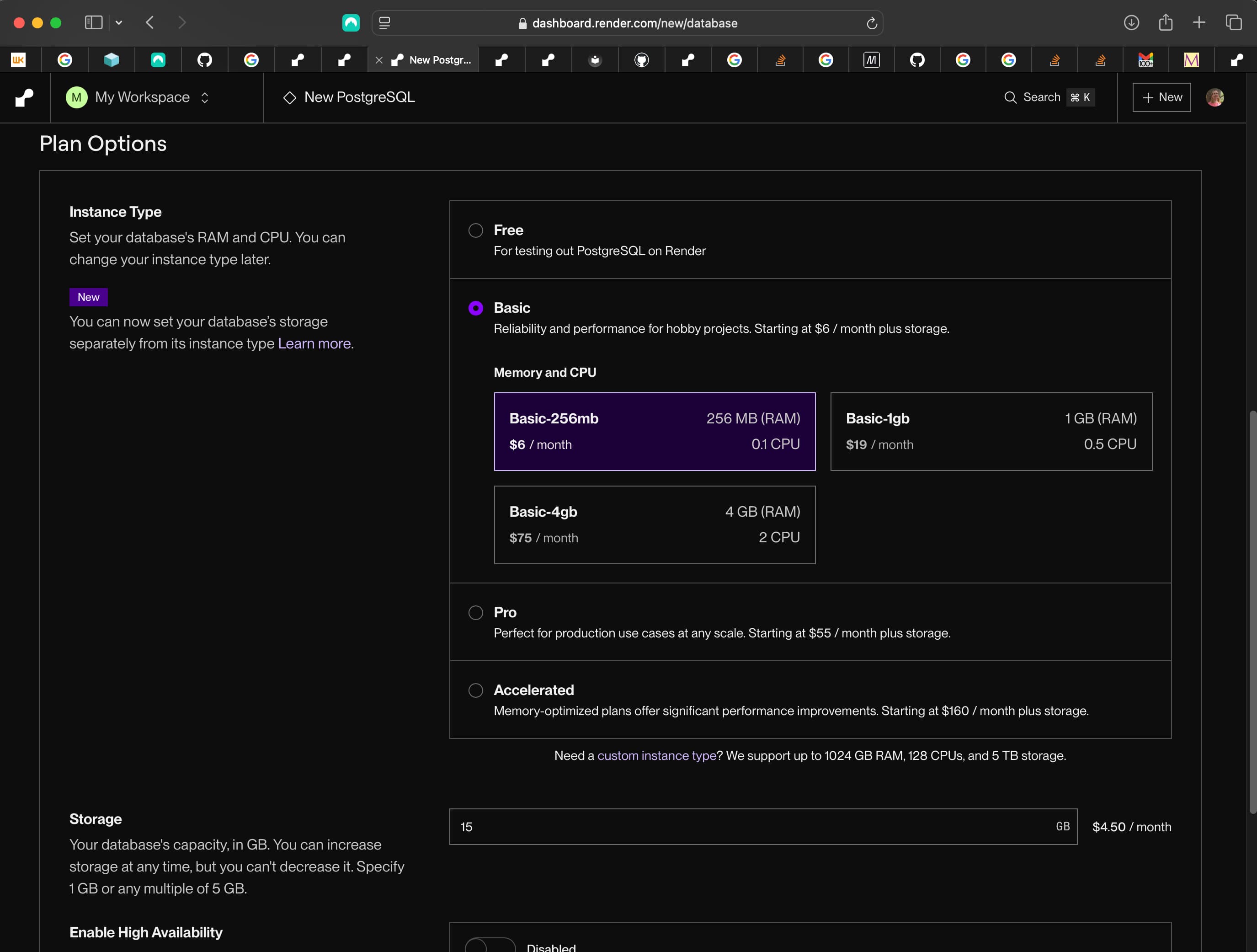 Configuring the PostgreSQL managed database service part 3 screenshot