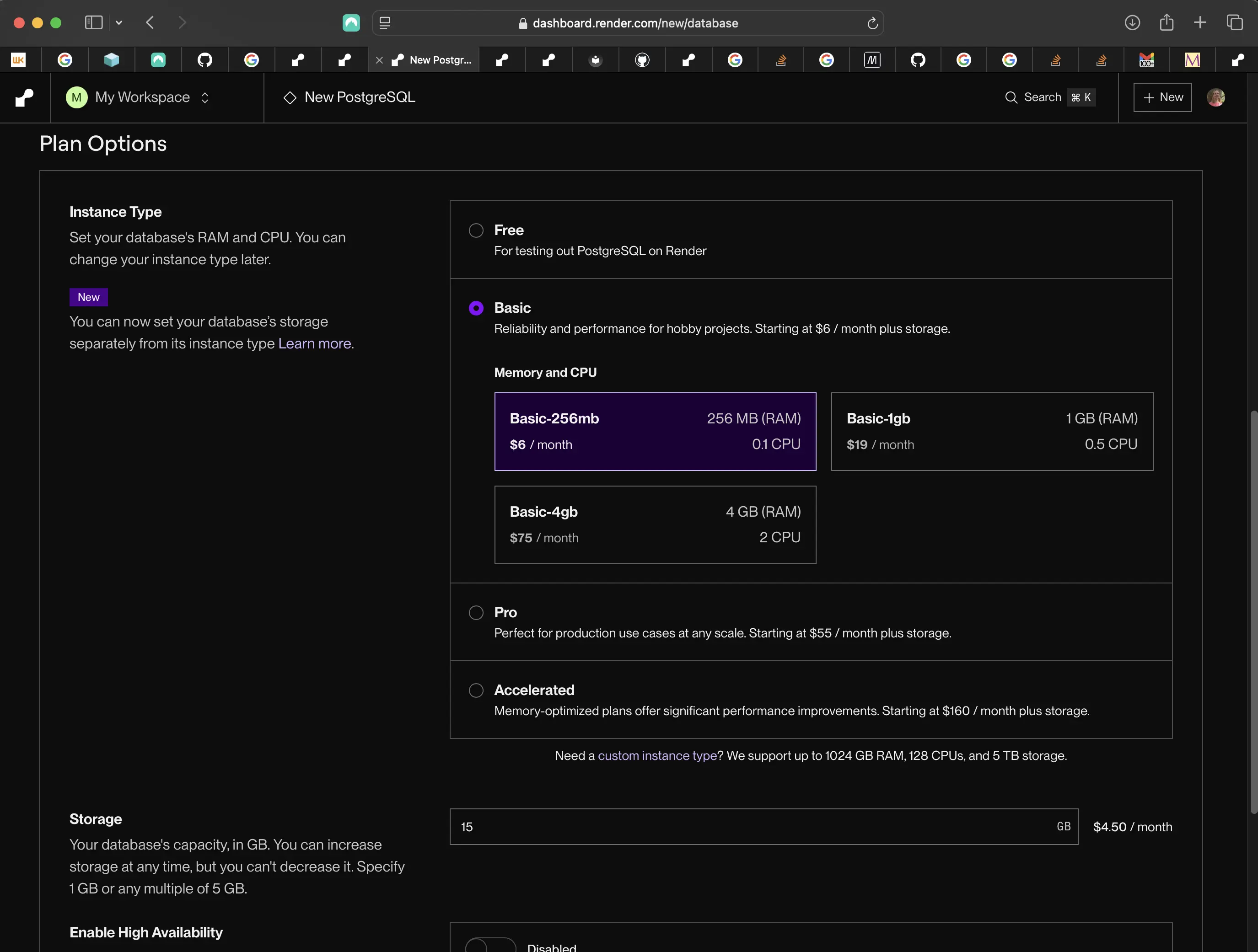 Configuring the PostgreSQL managed database service part 3 screenshot
