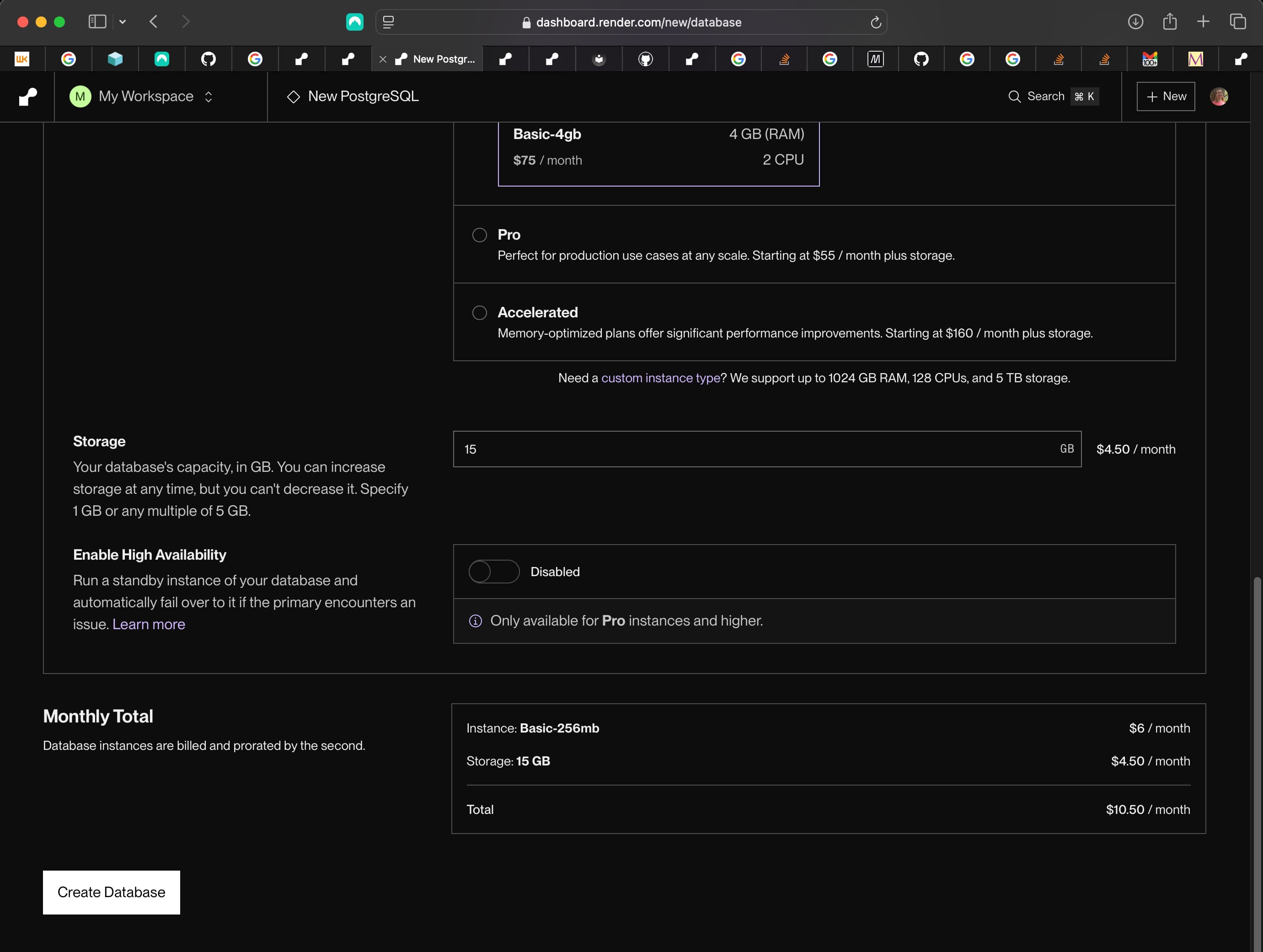 Configuring the PostgreSQL managed database service part 4 screenshot