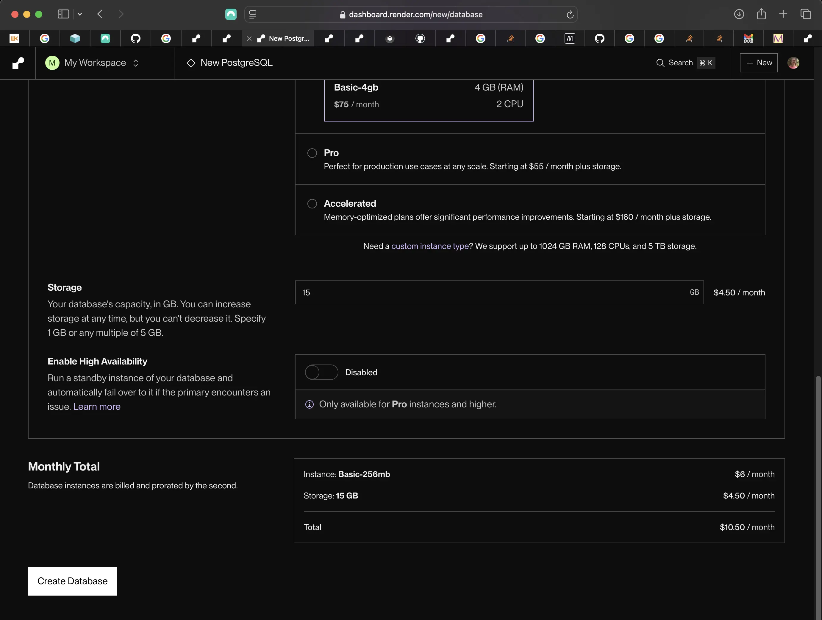 Configuring the PostgreSQL managed database service part 4 screenshot