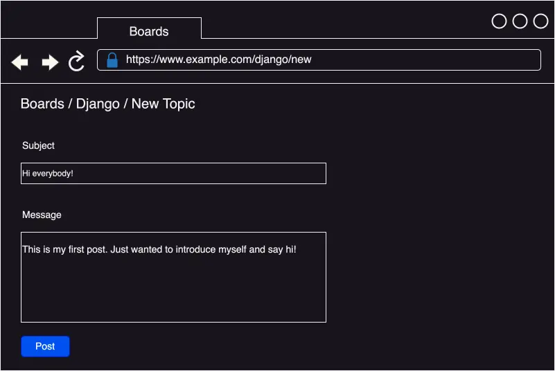 The new topic view
