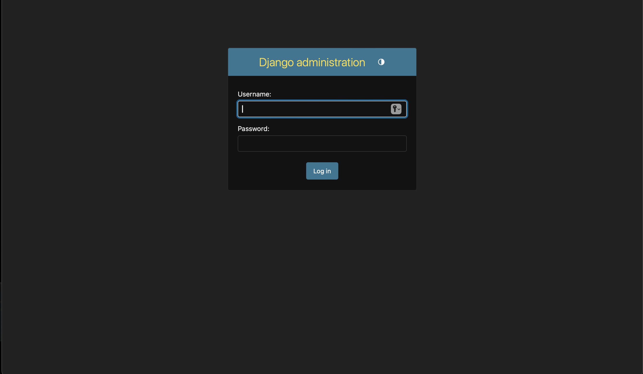 The Django Admin login