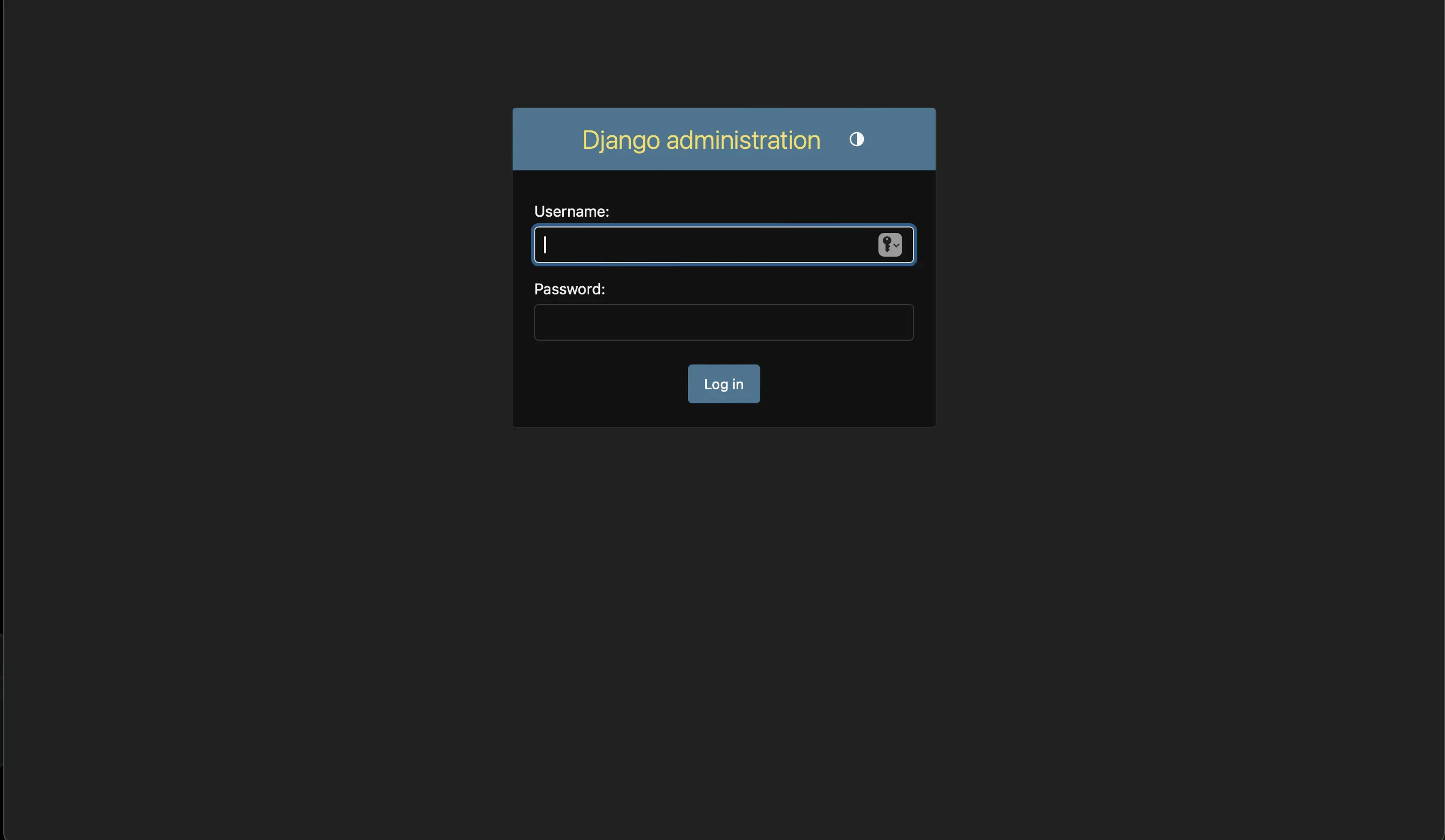 The Django Admin login