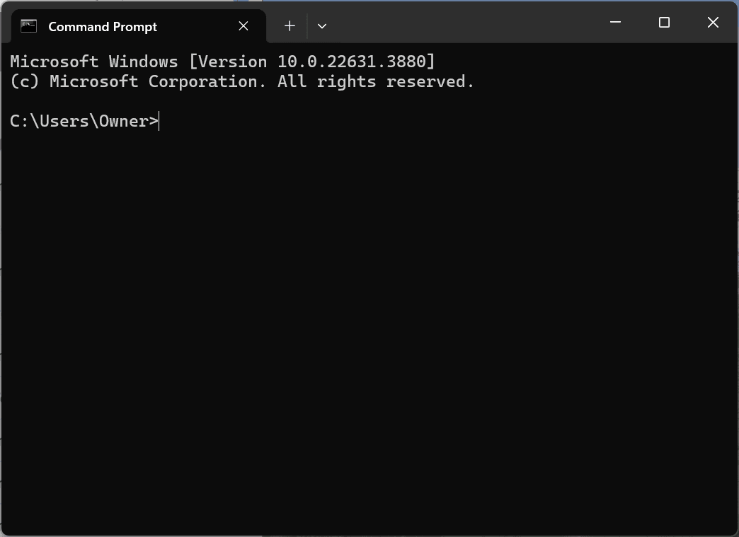 Windows Command Prompt window