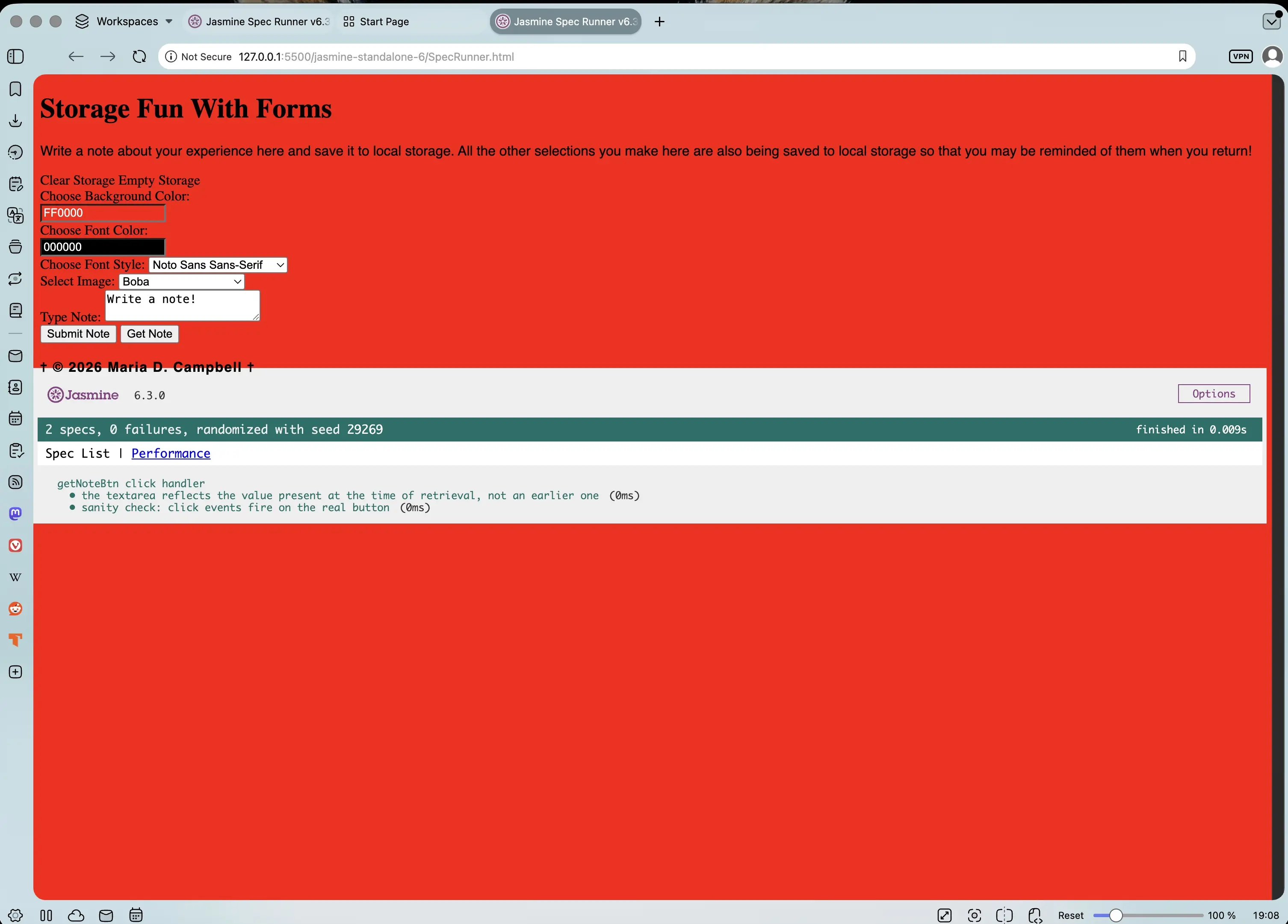 Screenshot of the textarea reflecting the value present at the time of retrieval, not an earlier one in getNoteBtn click handler